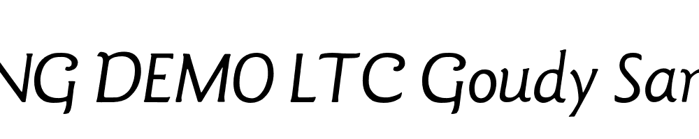  DEMO LTC Goudy Sans Light Italic