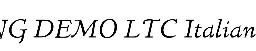  DEMO LTC Italian Oldstyle Italic