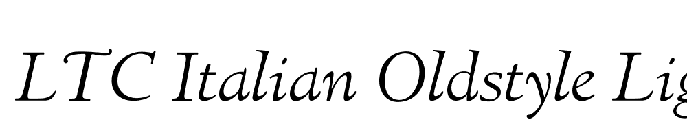  DEMO LTC Italian Oldstyle Light Italic