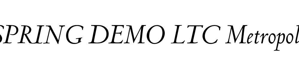  DEMO LTC Metropolitan Italic