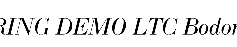  DEMO LTC Bodoni 175 Italic