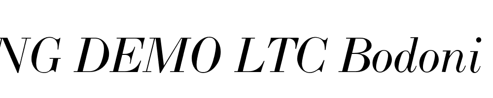  DEMO LTC Bodoni 175 Pro Italic