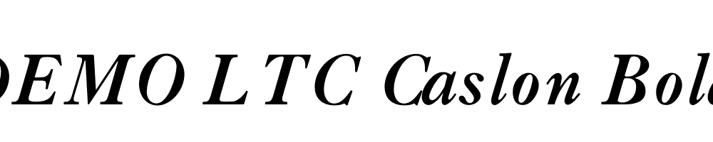 FSP DEMO LTC Caslon Bold Italic