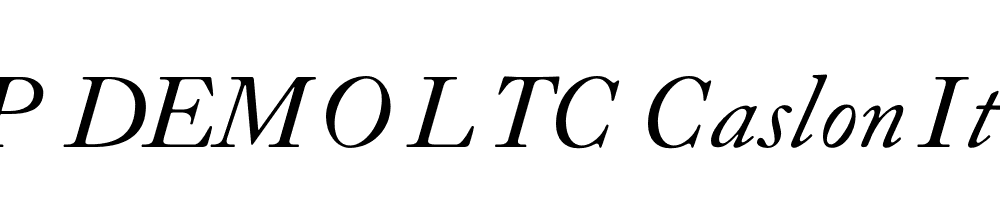 FSP DEMO LTC Caslon Italic