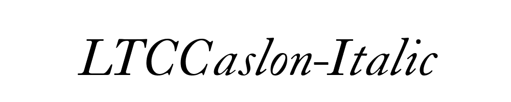 LTCCaslon-Italic