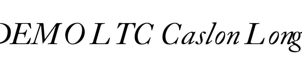 FSP DEMO LTC Caslon Long Italic