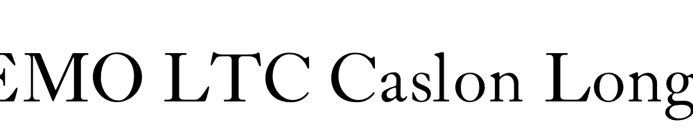 FSP DEMO LTC Caslon Long Regular