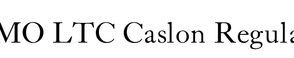 FSP DEMO LTC Caslon Regular Regular