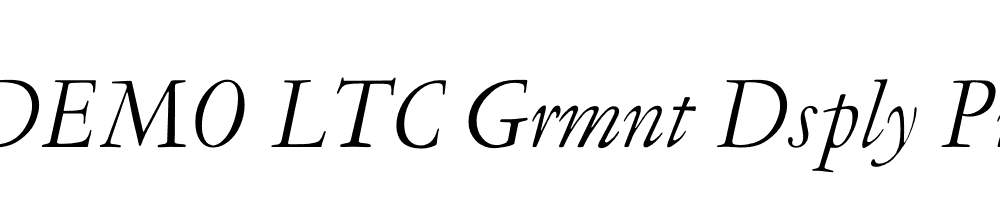 FSP DEMO LTC Grmnt Dsply Pr Italic