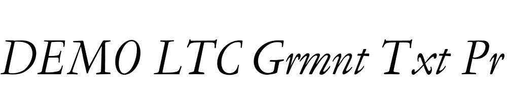 FSP DEMO LTC Grmnt Txt Pr Italic