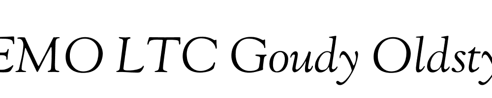 FSP DEMO LTC Goudy Oldstyle Italic