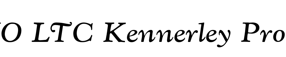 FSP DEMO LTC Kennerley Pro Bold Italic