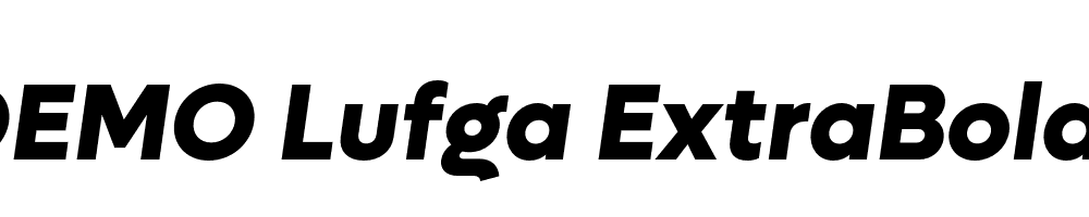 FSP DEMO Lufga ExtraBold Italic