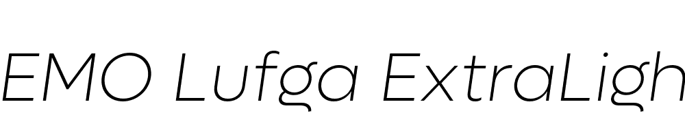 FSP DEMO Lufga ExtraLight Italic