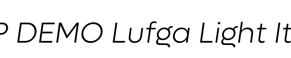 FSP DEMO Lufga Light Italic