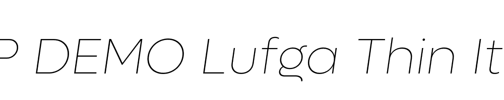 FSP DEMO Lufga Thin Italic