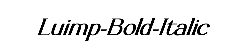 Luimp-Bold-Italic