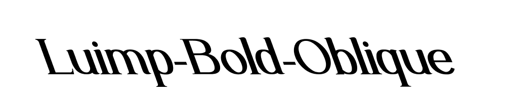 Luimp-Bold-Oblique