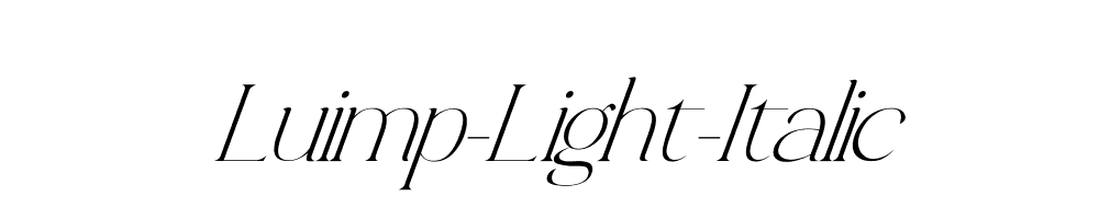 Luimp-Light-Italic