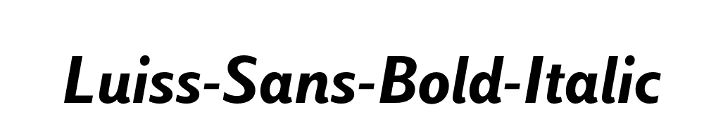 Luiss-Sans-Bold-Italic