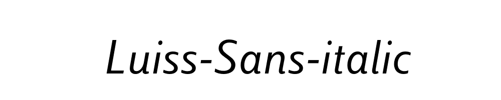 Luiss-Sans-italic