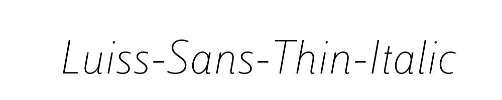 Luiss-Sans-Thin-Italic