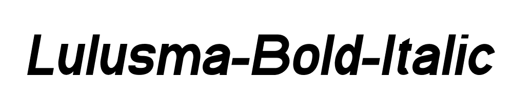 Lulusma-Bold-Italic