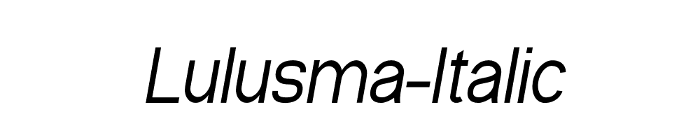 Lulusma-Italic