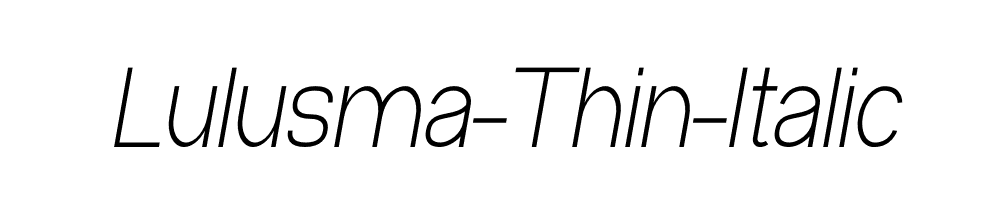 Lulusma-Thin-Italic