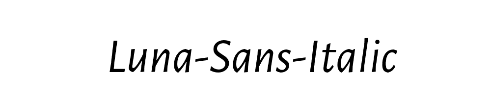 Luna-Sans-Italic