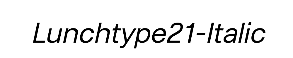 Lunchtype21-Italic