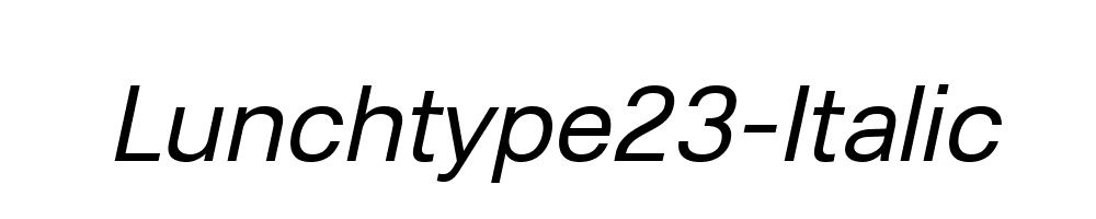 Lunchtype23-Italic