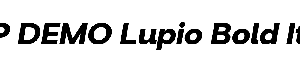 FSP DEMO Lupio Bold Italic