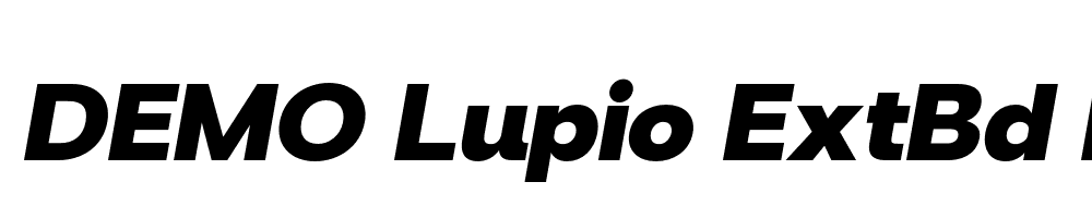 FSP DEMO Lupio ExtBd Italic