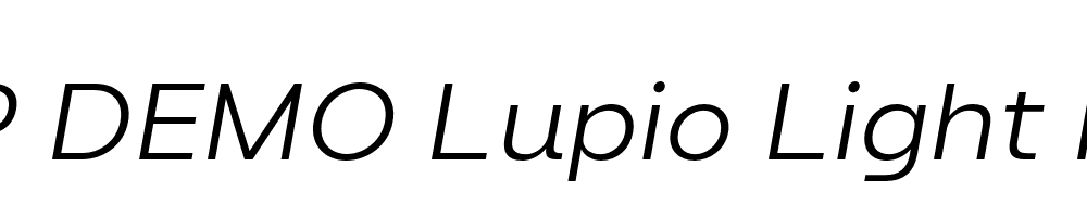 FSP DEMO Lupio Light Italic