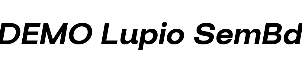 FSP DEMO Lupio SemBd Italic