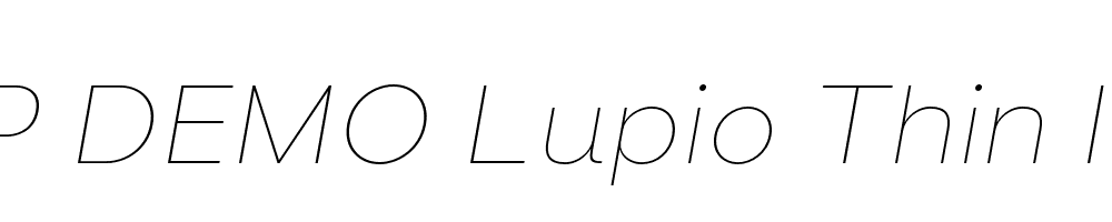 FSP DEMO Lupio Thin Italic