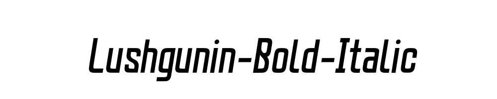 Lushgunin-Bold-Italic