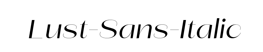 Lust-Sans-Italic