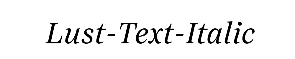 Lust-Text-Italic