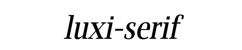 Luxi Serif