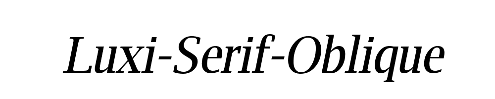 Luxi-Serif-Oblique