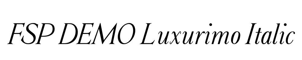 FSP DEMO Luxurimo Italic