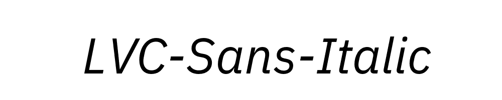 LVC-Sans-Italic