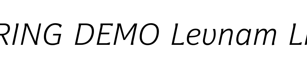  DEMO Levnam Light Italic