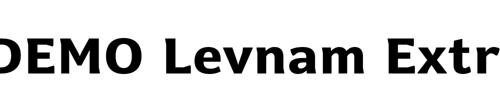  DEMO Levnam Extra Bold Regular