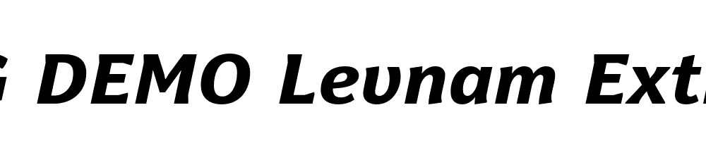  DEMO Levnam Extra Bold Italic