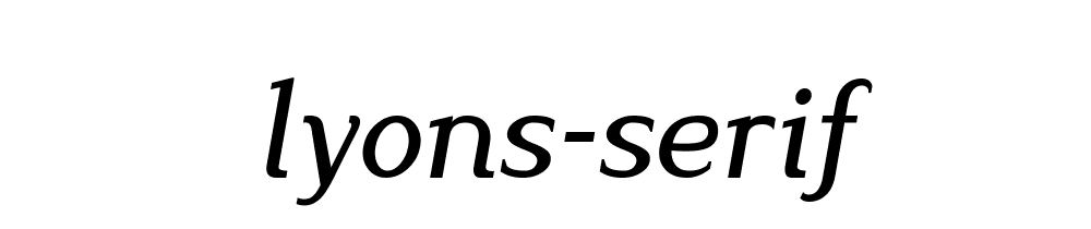 Lyons Serif