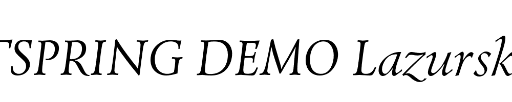  DEMO Lazurski Italic