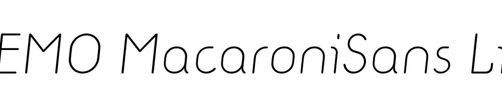  DEMO MacaroniSans LightItalic Regular